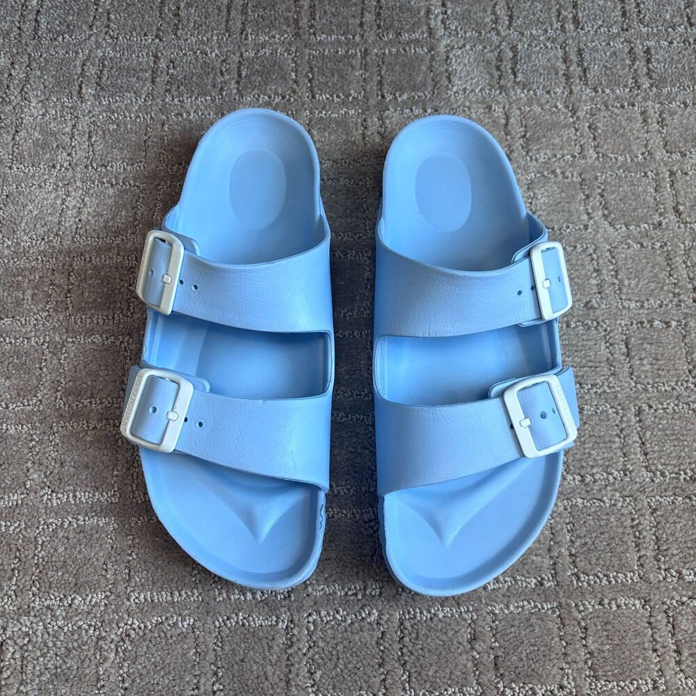 Birkenstock Arizona EVA Sandal Women's 8 Slip On Blue Lightweight Casual Buckle